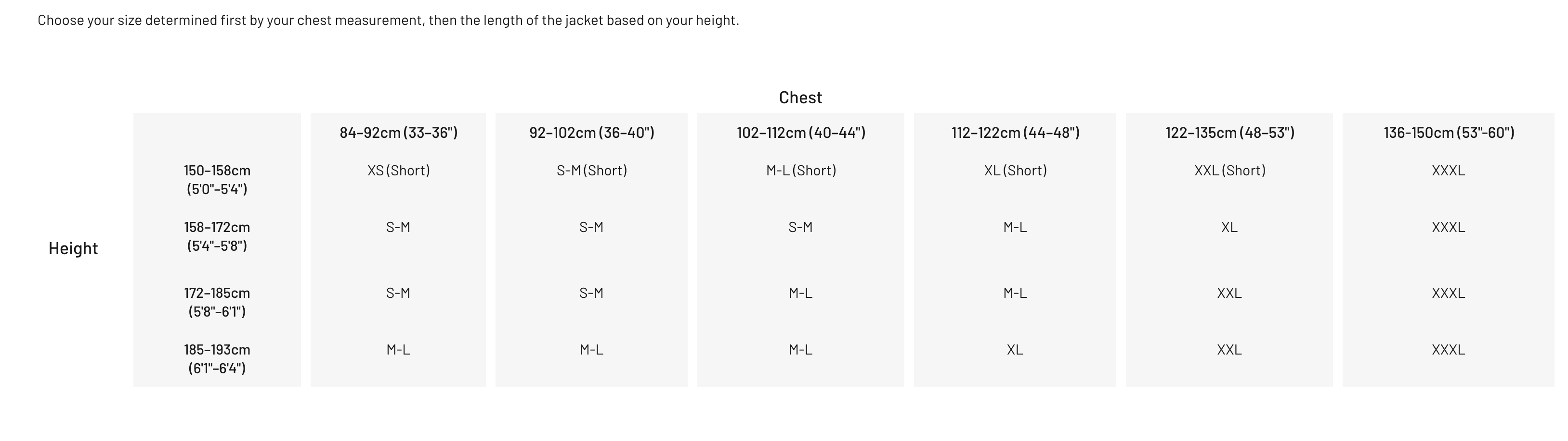 2026 Red Paddle Co Mens Half Zip Jacket 0 Size Chart